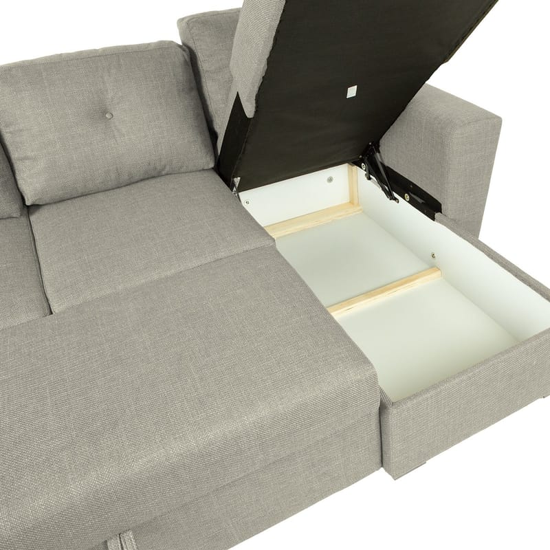 Hörnbäddsoffa Korsvik - Beige - Möbler - Vardagsrum - Bäddsoffor - Hörnbäddsoffa