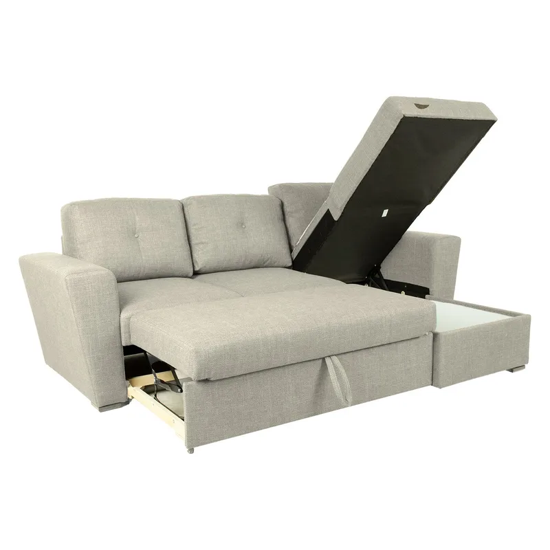 Hörnbäddsoffa Korsvik - Beige - Möbler - Vardagsrum - Bäddsoffor - Hörnbäddsoffa