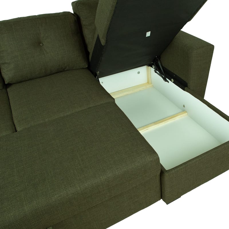 Hörnbäddsoffa Korsvik - Grön - Möbler - Vardagsrum - Bäddsoffor