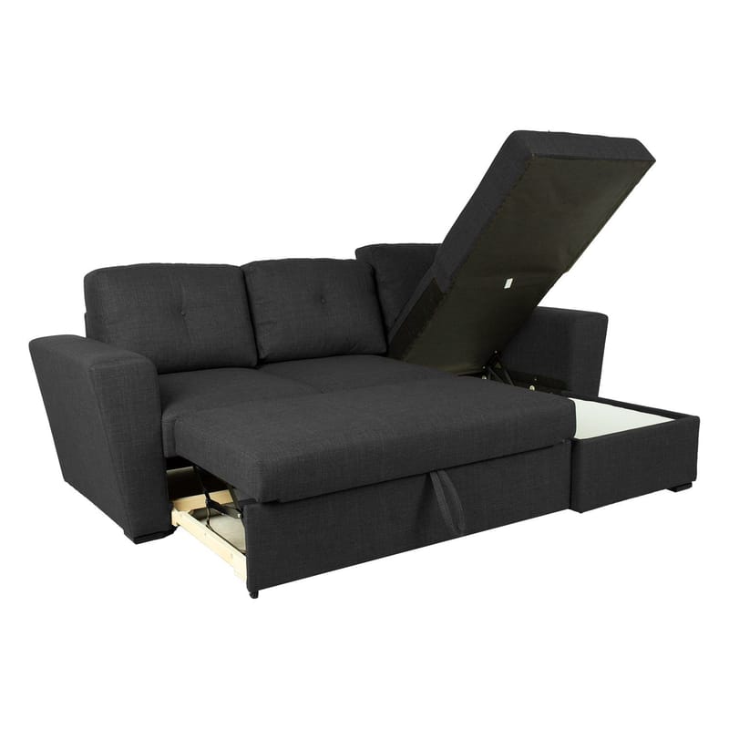 Hörnbäddsoffa Korsvik - Mörkgrå - Möbler - Vardagsrum - Bäddsoffor - Hörnbäddsoffa