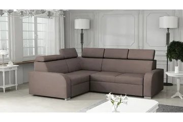 Lavona Bäddhörnsoffa Vändbar - Brun - Möbler - Vardagsrum - Bäddsoffor - Hörnbäddsoffa