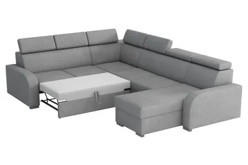 Lavona Hörnsoffa Large LED-belysning - Brun - Möbler - Vardagsrum - Bäddsoffor - Hörnbäddsoffa