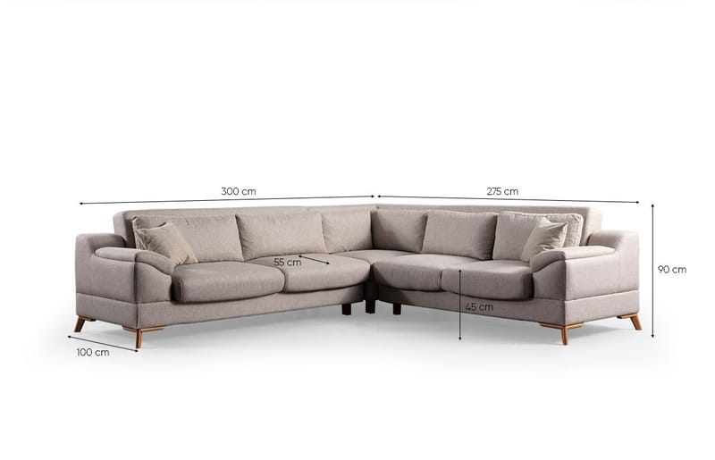 Lepinas 6-sits Hörnsoffa - Möbler - Vardagsrum - Bäddsoffor - Hörnbäddsoffa