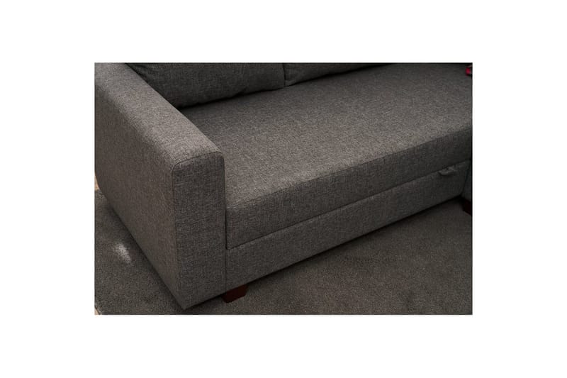 Hörnbäddsoffa Matlerdnburg Vänster Grå - Mörkgrå - Möbler - Vardagsrum - Bäddsoffor - Hörnbäddsoffa