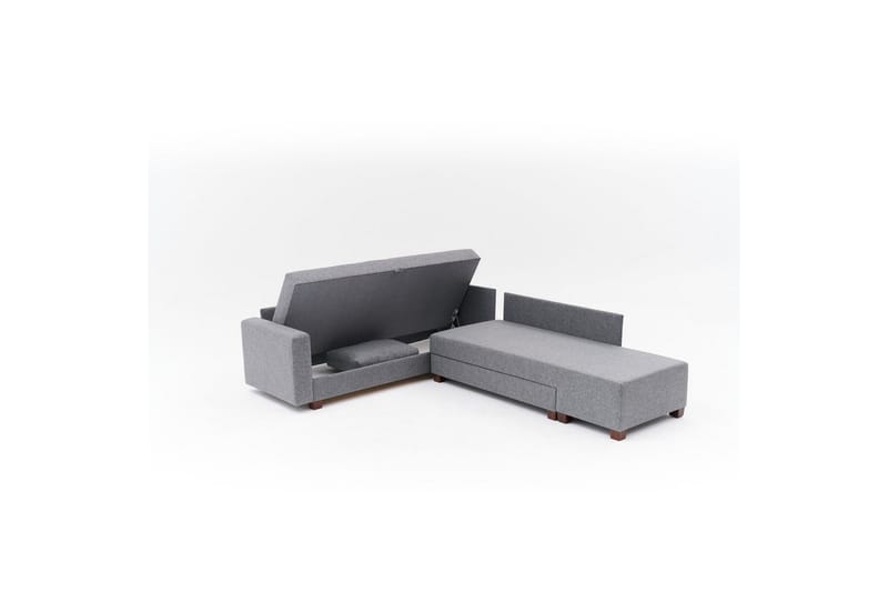 Hörnbäddsoffa Matlerdnburg Vänster Grå - Mörkgrå - Möbler - Vardagsrum - Bäddsoffor - Hörnbäddsoffa