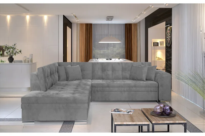 Moclino Hörnbäddsoffa - Grå - Möbler - Vardagsrum - Soffor - Divansoffa & schäslong