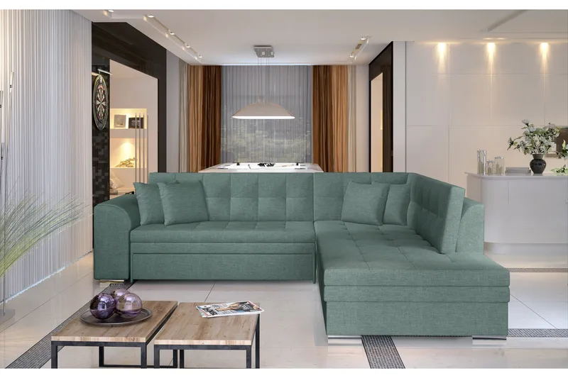 Moclino Hörnbäddsoffa, Ljusgrön