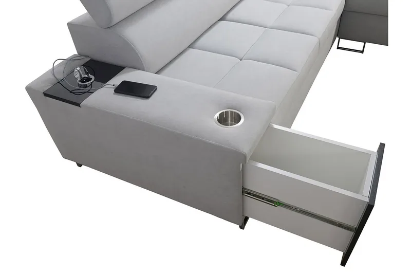 Morenia 3-sits Bäddsoffa Universal - Ljusgrå - Möbler - Vardagsrum - Bäddsoffor - Hörnbäddsoffa