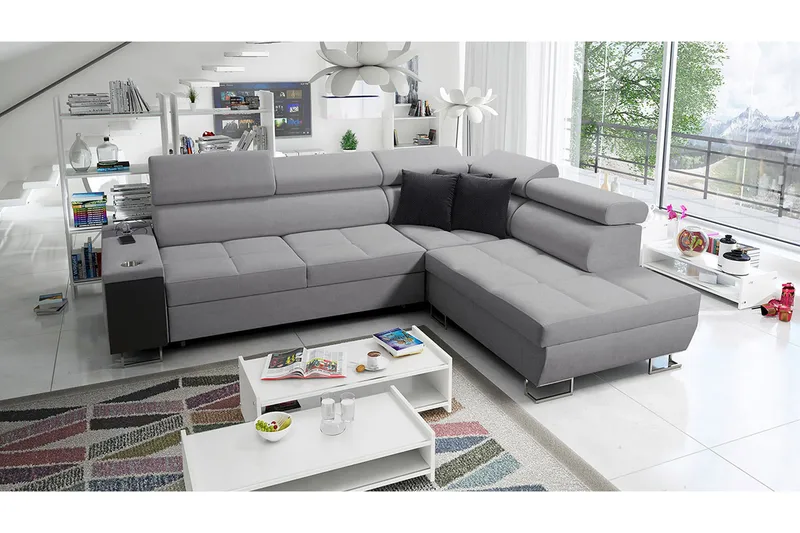 Morenia 3-sits Bäddsoffa Universal - Ljusgrå - Möbler - Vardagsrum - Bäddsoffor - Hörnbäddsoffa