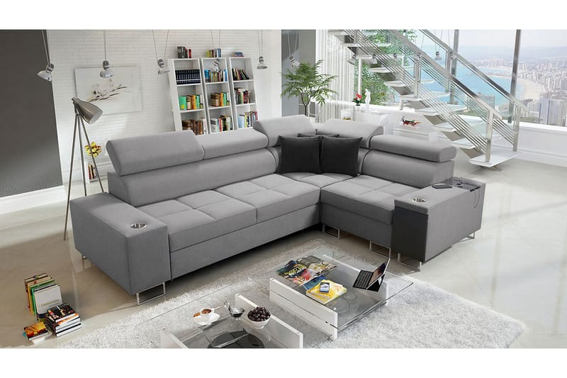 Morenia 3-sits Hörnbäddsoffa Universal - Ljusgrå - Möbler - Vardagsrum - Bäddsoffor - Hörnbäddsoffa