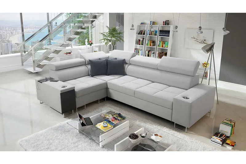 Morenia 3-sits Hörnbäddsoffa Universal - Vit - Möbler - Vardagsrum - Bäddsoffor - Hörnbäddsoffa