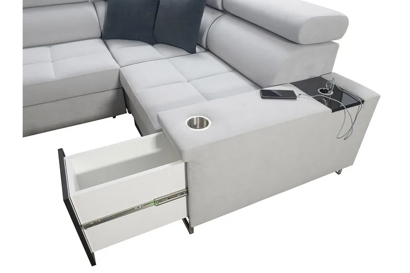 Morenia 3-sits Hörnbäddsoffa Universal - Vit - Möbler - Vardagsrum - Bäddsoffor - Hörnbäddsoffa