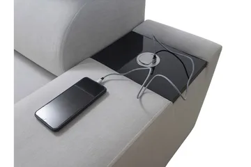 Morenia 4-sits Bäddsoffa Vänster - Vit - Möbler - Vardagsrum - Bäddsoffor - Hörnbäddsoffa