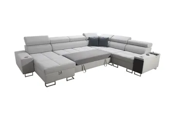 Morenia 4-sits Bäddsoffa Vänster - Vit - Möbler - Vardagsrum - Bäddsoffor - Hörnbäddsoffa