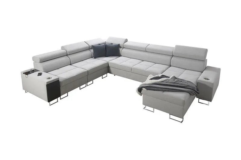 Morenia 4-sits Bäddsoffa Vänster - Vit - Möbler - Vardagsrum - Bäddsoffor - Hörnbäddsoffa