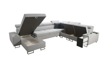 Morenia 4-sits Bäddsoffa Vänster - Vit - Möbler - Vardagsrum - Bäddsoffor - Hörnbäddsoffa