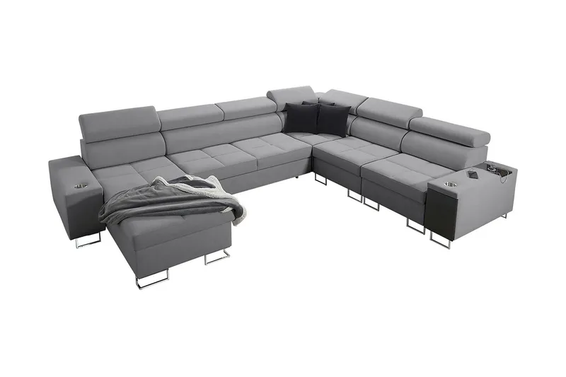 Morenia 4-sits Hörnbäddsoffa Vänster, Ljusgrå