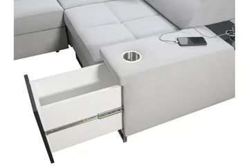 Morenia 4-sits Hörnbäddsoffa Vänster - Vit - Möbler - Vardagsrum - Bäddsoffor - Hörnbäddsoffa