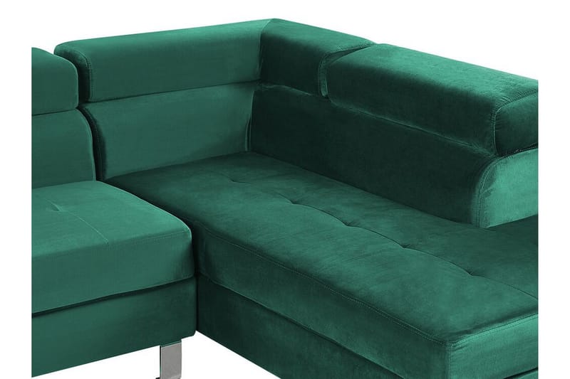 Norreia 5-sits Hörnbäddsoffa Vänster - Sammet/Grön - Möbler - Vardagsrum - Bäddsoffor - Hörnbäddsoffa