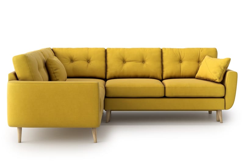 OSLO Bäddsoffa med Divan Gul - Möbler - Vardagsrum - Bäddsoffor - Hörnbäddsoffa