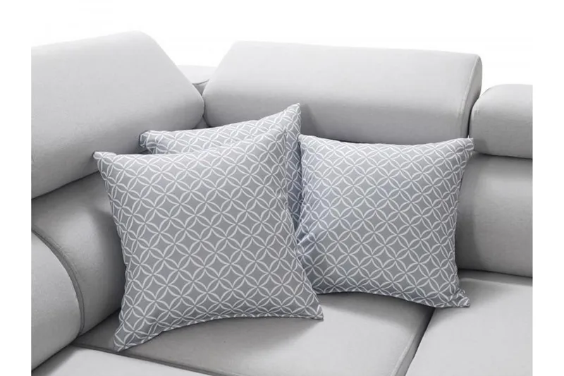 Perseo Divanbäddsoffa 358x282x95 cm LED-belysning - Grå/Vit - Möbler - Vardagsrum - Bäddsoffor - Hörnbäddsoffa
