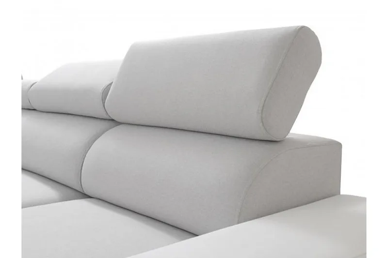Perseo Divanbäddsoffa 358x282x95 cm LED-belysning - Grå/Vit - Möbler - Vardagsrum - Bäddsoffor - Hörnbäddsoffa