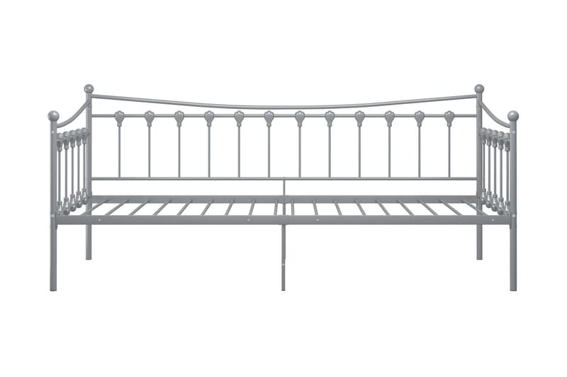 Sängram bäddsoffa grå metall 90x200 cm - Grå - Hörnbäddsoffa - Bäddsoffor