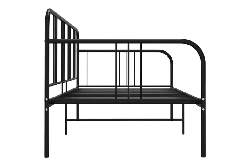Sängram bäddsoffa svart metall 90x200 cm - Svart - Möbler - Vardagsrum - Bäddsoffor - Hörnbäddsoffa