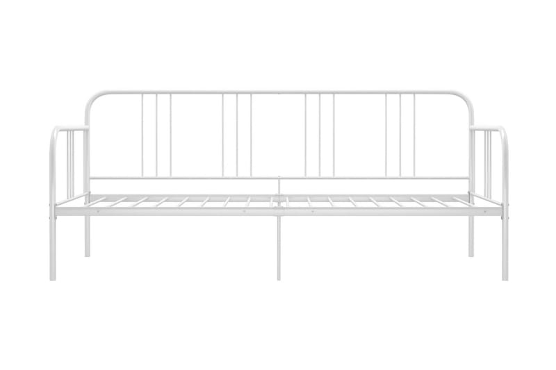 Sängram bäddsoffa vit metall 90x200 cm - Vit - Möbler - Vardagsrum - Bäddsoffor - Hörnbäddsoffa