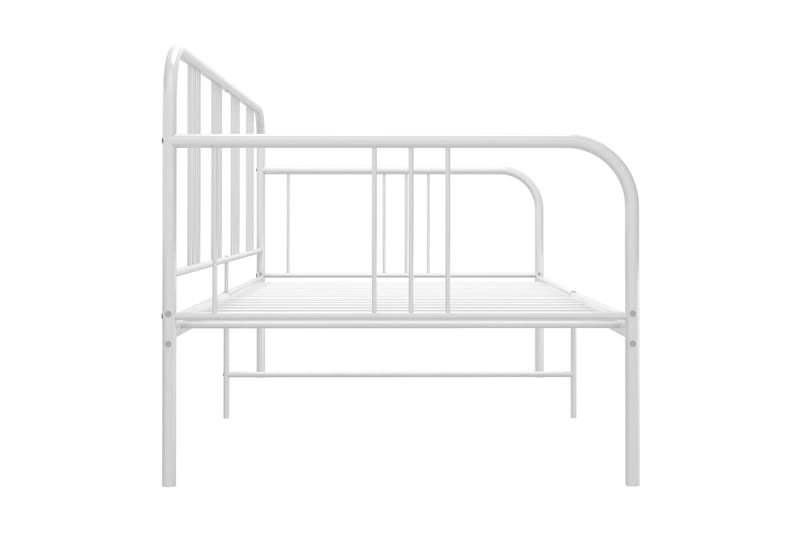 Sängram bäddsoffa vit metall 90x200 cm - Vit - Möbler - Vardagsrum - Bäddsoffor - Hörnbäddsoffa