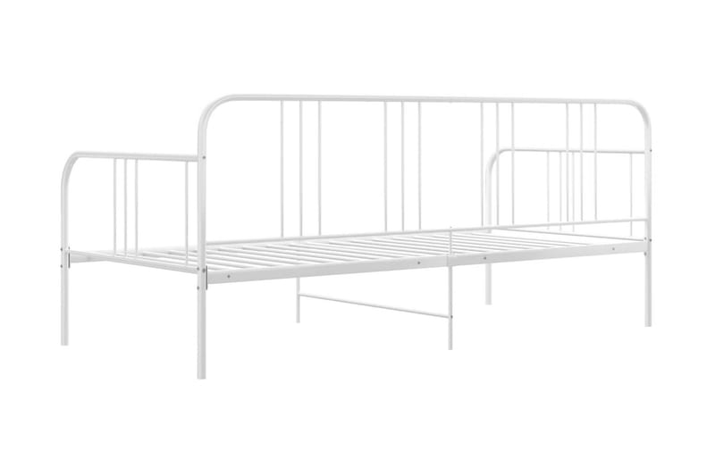 Sängram bäddsoffa vit metall 90x200 cm - Vit - Möbler - Vardagsrum - Bäddsoffor - Hörnbäddsoffa
