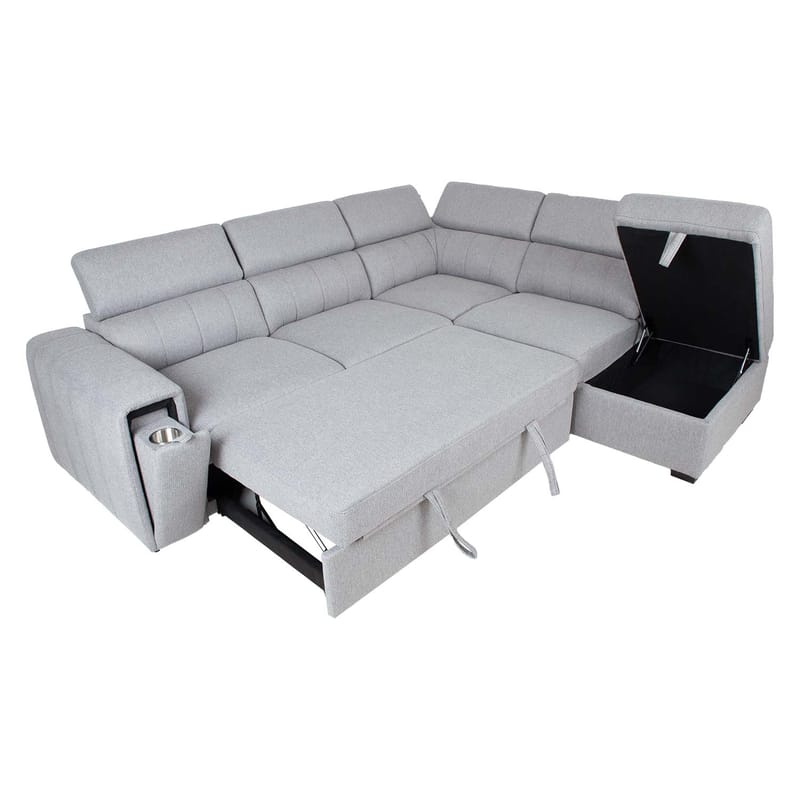 Hörnbäddsoffa Selmar Höger - Grå - Möbler - Vardagsrum - Bäddsoffor - Hörnbäddsoffa