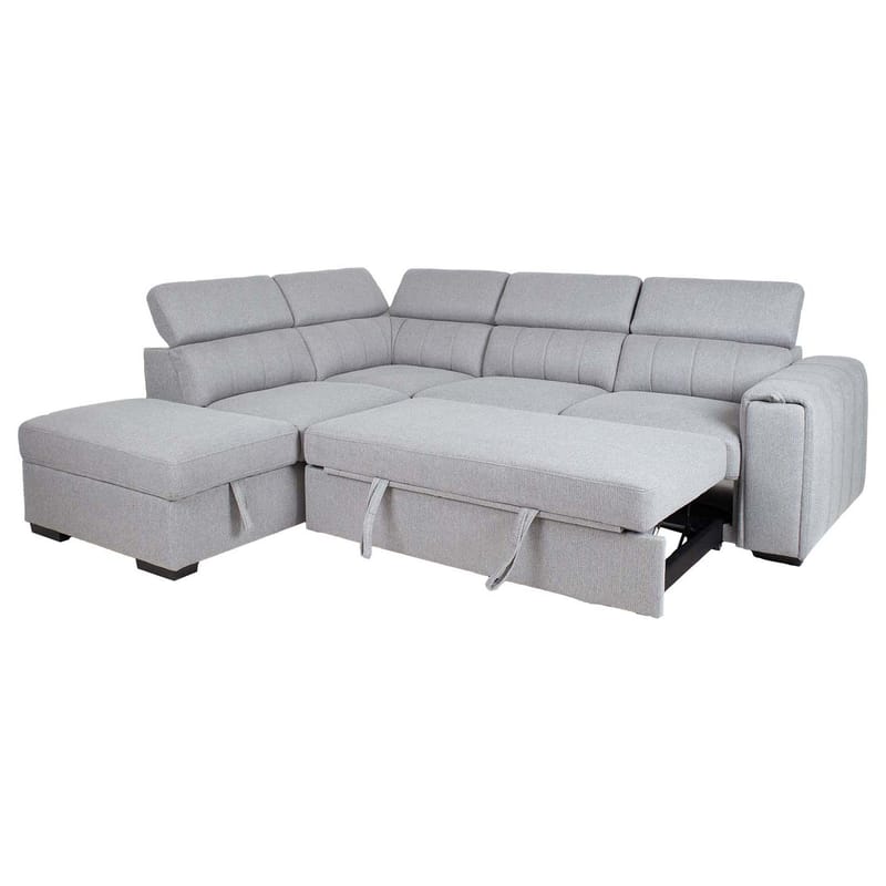 Hörnbäddsoffa Selmar Vänster - Grå - Möbler - Vardagsrum - Bäddsoffor - Hörnbäddsoffa