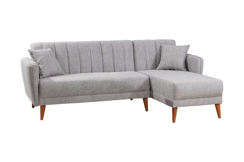 SHIELA Hörnbäddsoffa Grå - Möbler - Vardagsrum - Bäddsoffor - Hörnbäddsoffa