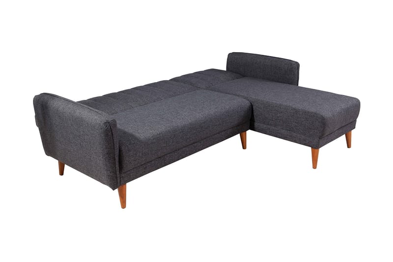 SHIELA Hörnbäddsoffa Mörkgrå - Möbler - Vardagsrum - Bäddsoffor - Hörnbäddsoffa