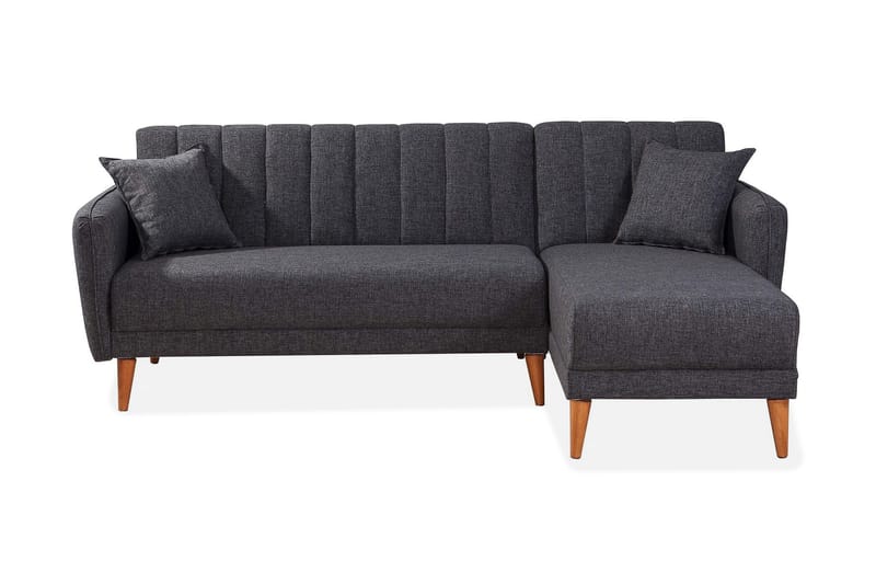 SHIELA Hörnbäddsoffa Mörkgrå - Möbler - Vardagsrum - Bäddsoffor - Hörnbäddsoffa