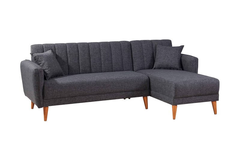 SHIELA Hörnbäddsoffa Mörkgrå - Möbler - Vardagsrum - Bäddsoffor - Hörnbäddsoffa
