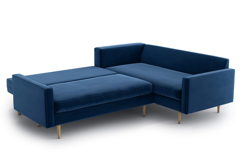 SHILOH Bäddsoffa med Divan Blå - Möbler - Vardagsrum - Bäddsoffor - Hörnbäddsoffa