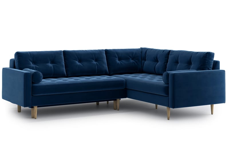 SHILOH Bäddsoffa med Divan Blå - Möbler - Vardagsrum - Bäddsoffor - Hörnbäddsoffa