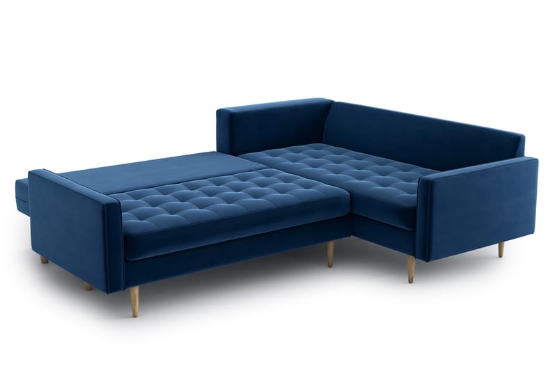 SHILOH Bäddsoffa med Divan Blå - Möbler - Vardagsrum - Bäddsoffor - Hörnbäddsoffa