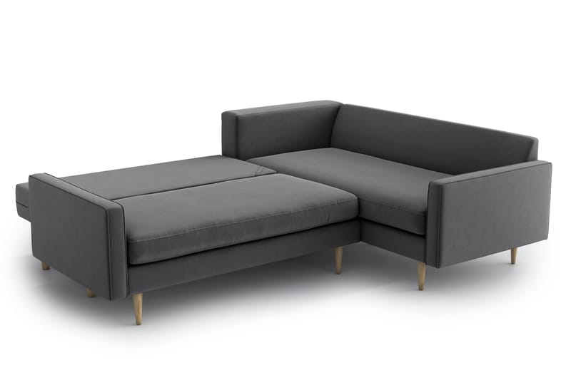 SHILOH Bäddsoffa med Divan Grå - Möbler - Vardagsrum - Bäddsoffor - Hörnbäddsoffa