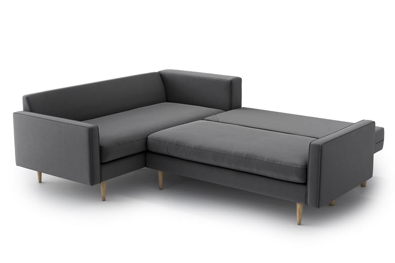 SHILOH Bäddsoffa med Divan Grå - Möbler - Vardagsrum - Bäddsoffor - Hörnbäddsoffa