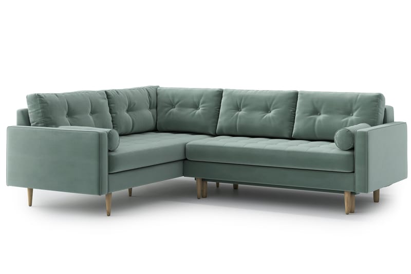 SHILOH Bäddsoffa med Divan Grön - Möbler - Vardagsrum - Bäddsoffor - Hörnbäddsoffa
