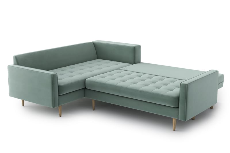 SHILOH Bäddsoffa med Divan Grön - Möbler - Vardagsrum - Bäddsoffor - Hörnbäddsoffa