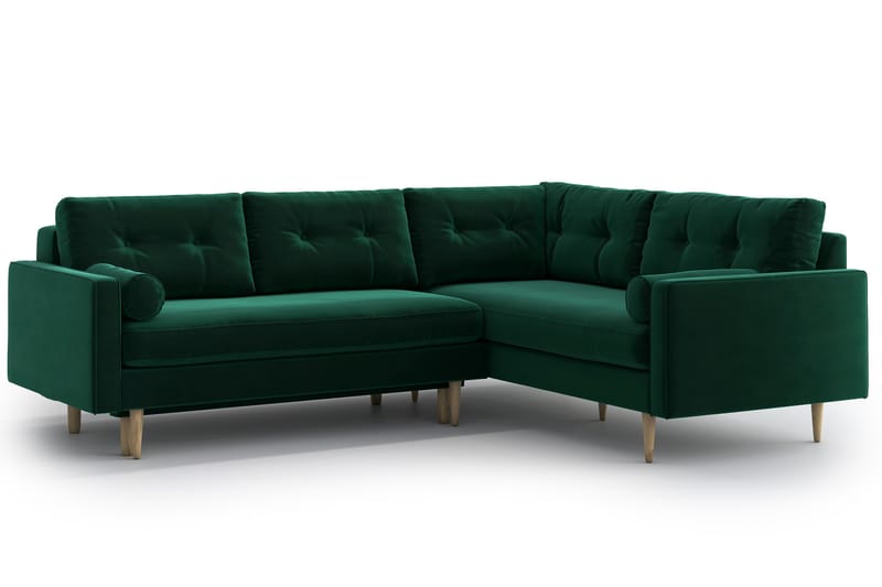 SHILOH Bäddsoffa med Divan Grön - Möbler - Vardagsrum - Bäddsoffor - Hörnbäddsoffa