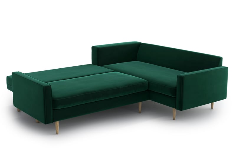 SHILOH Bäddsoffa med Divan Grön - Möbler - Vardagsrum - Bäddsoffor - Hörnbäddsoffa