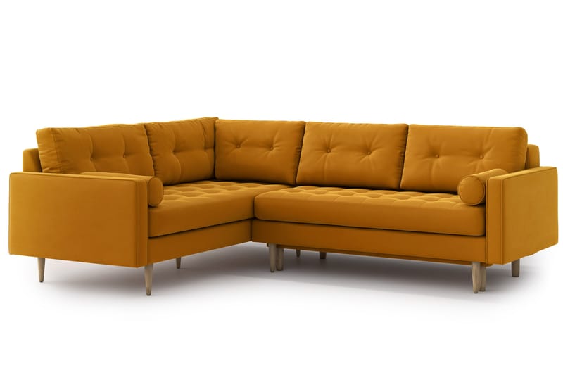 SHILOH Bäddsoffa med Divan Gul - Möbler - Vardagsrum - Bäddsoffor - Hörnbäddsoffa