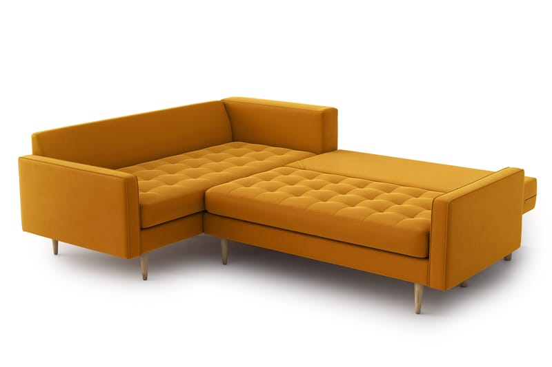SHILOH Bäddsoffa med Divan Gul - Möbler - Vardagsrum - Bäddsoffor - Hörnbäddsoffa
