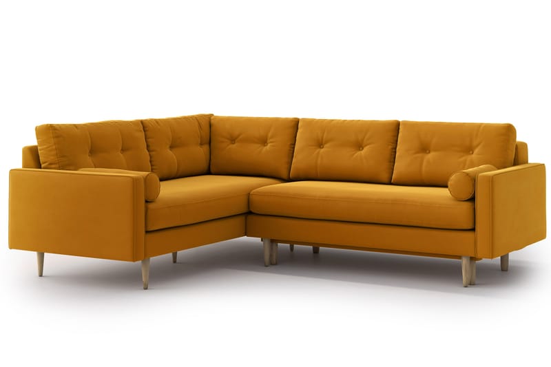 SHILOH Bäddsoffa med Divan Gul - Möbler - Vardagsrum - Bäddsoffor - Hörnbäddsoffa