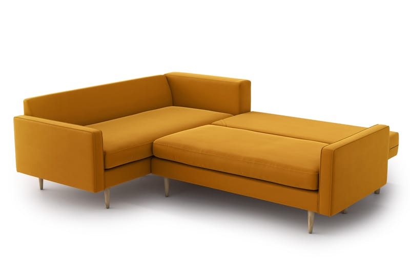 SHILOH Bäddsoffa med Divan Gul - Möbler - Vardagsrum - Bäddsoffor - Hörnbäddsoffa